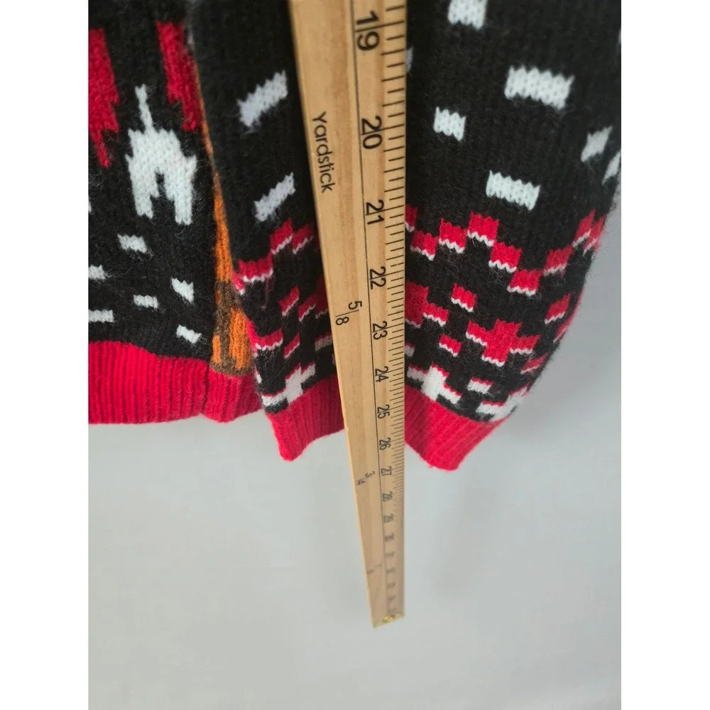 Holiday Time Holiday Mens Large Red Black Excellent Ugly Christmas Festive Party